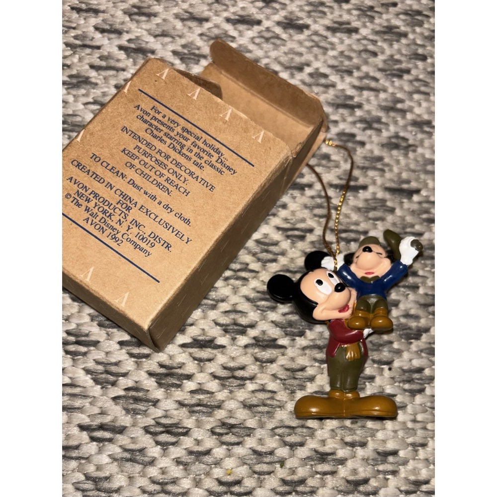 Avon Disney Mickey's Christmas Carol Morty Mouse Collectible Ornament 1992 Vntg